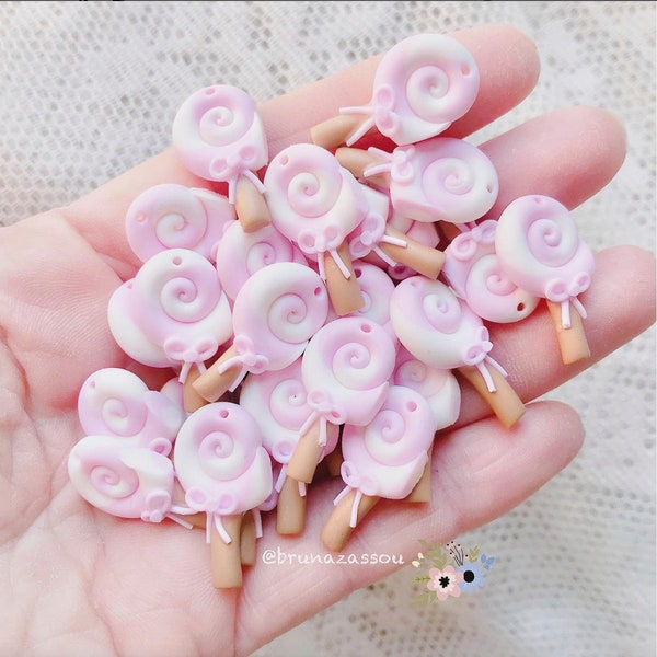 Diy Lot Charms ~ Cute Lot to Create Fimo Polymer Clay Pendants Kawaii Handmade Lollipop Sweet Sweets DIY Lollipop Charms