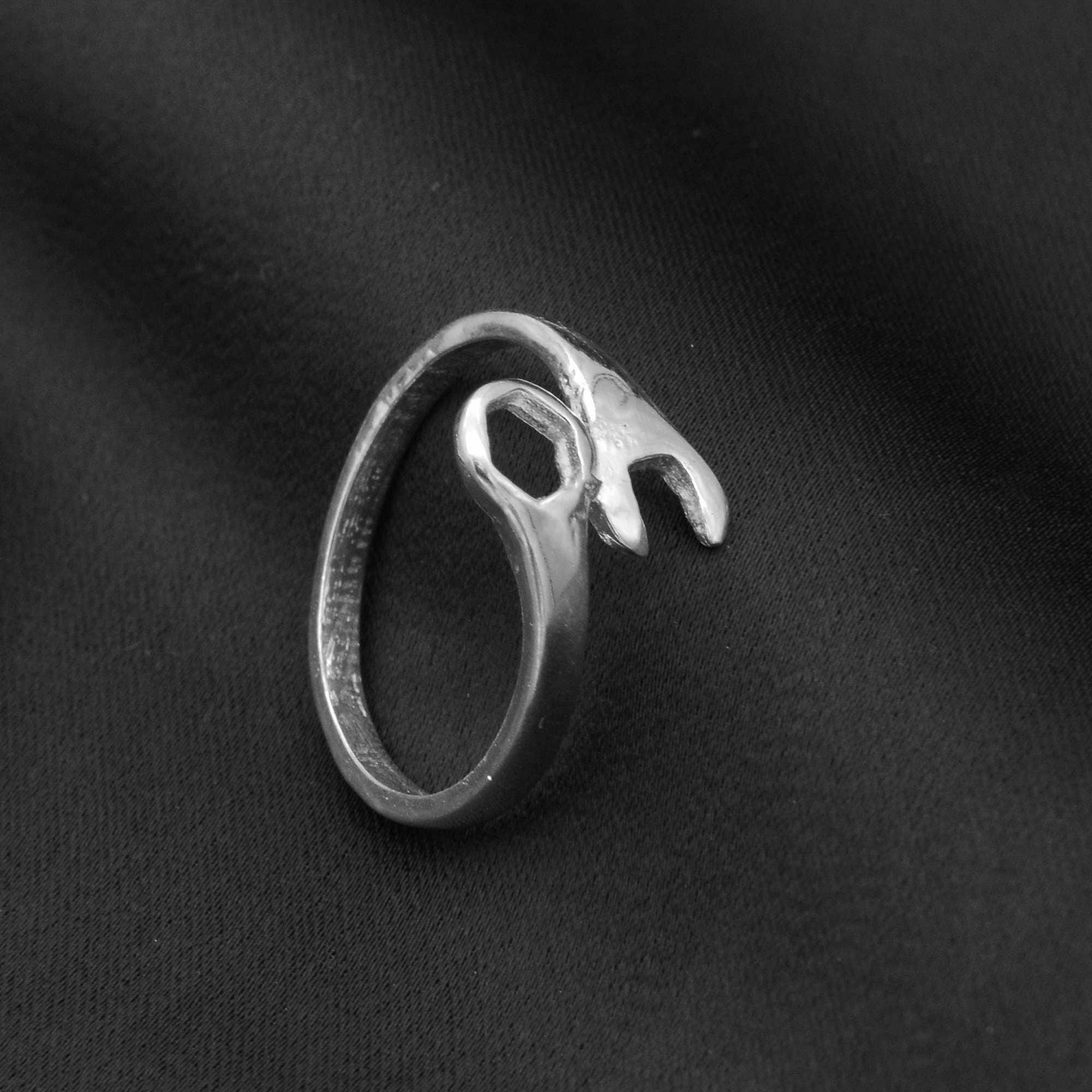 Sterling Silver Wrench Ring - Mechanic Tool Jewelry, Christmas Gifts - Etsy
