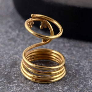 Arthritis Relief Ring: Brass & German Silver Boho Splint