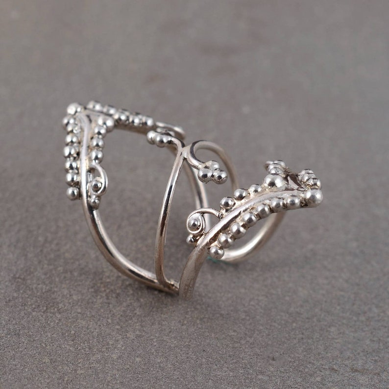 Swan Neck Deformity Silver Ringring for Hergeometric Ring Etsy