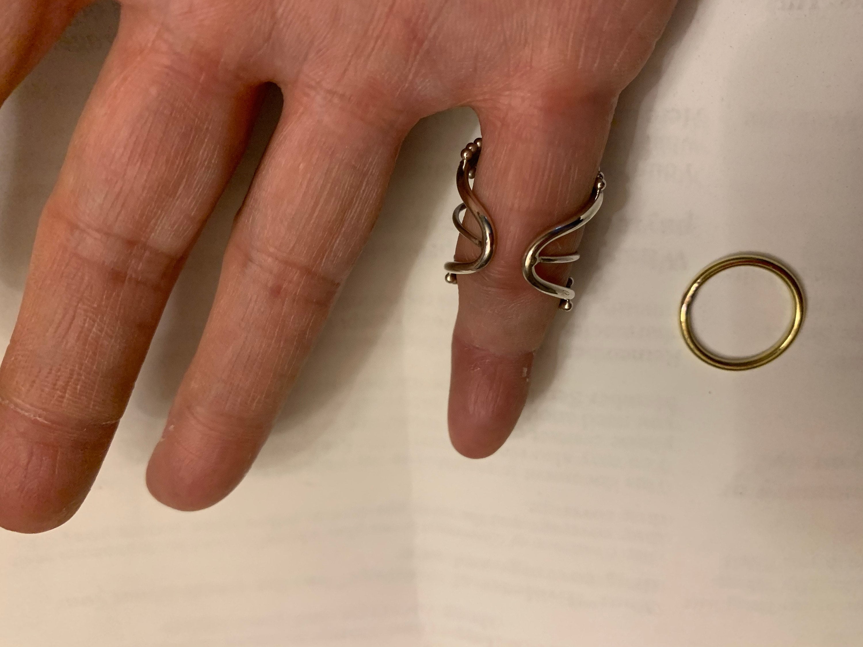 Trigger Finger Rings 18k Gold Fill Silver Ring D Geometric Etsy