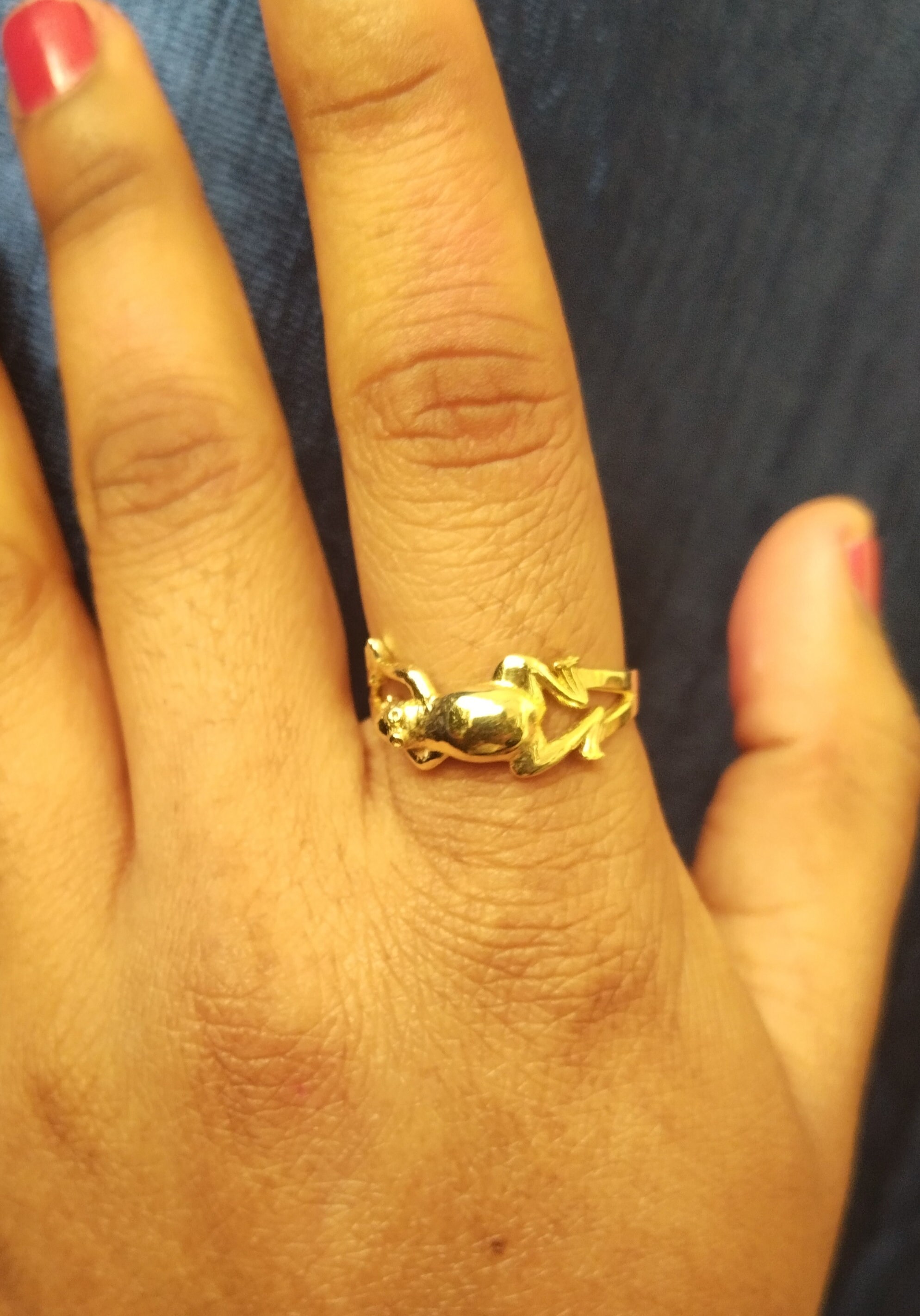 Frog Face Ring Etsy