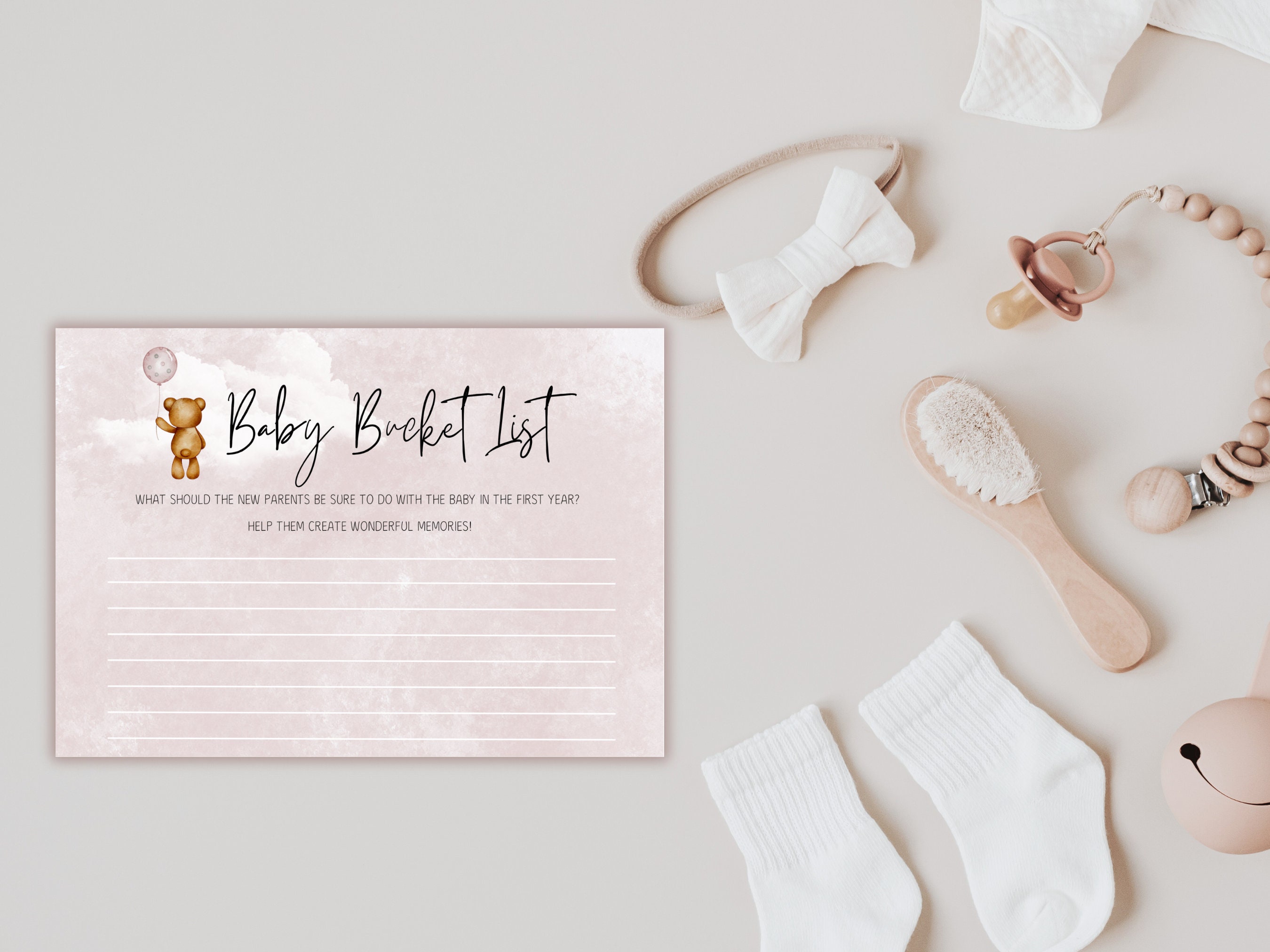 Baby Bucket List Baby Shower Game Worksheet We Can Etsy