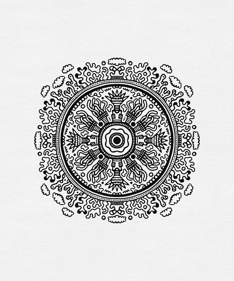 Abstract Printable Coloring Pages | Set of 3 Hand Drawn Printable ...
