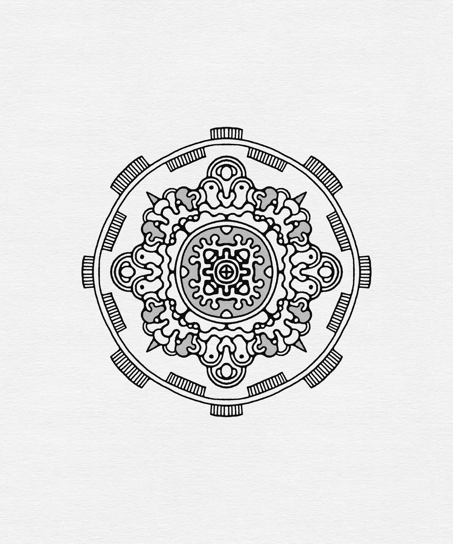 Abstract Printable Coloring Pages Set of 3 Hand Drawn Printable ...