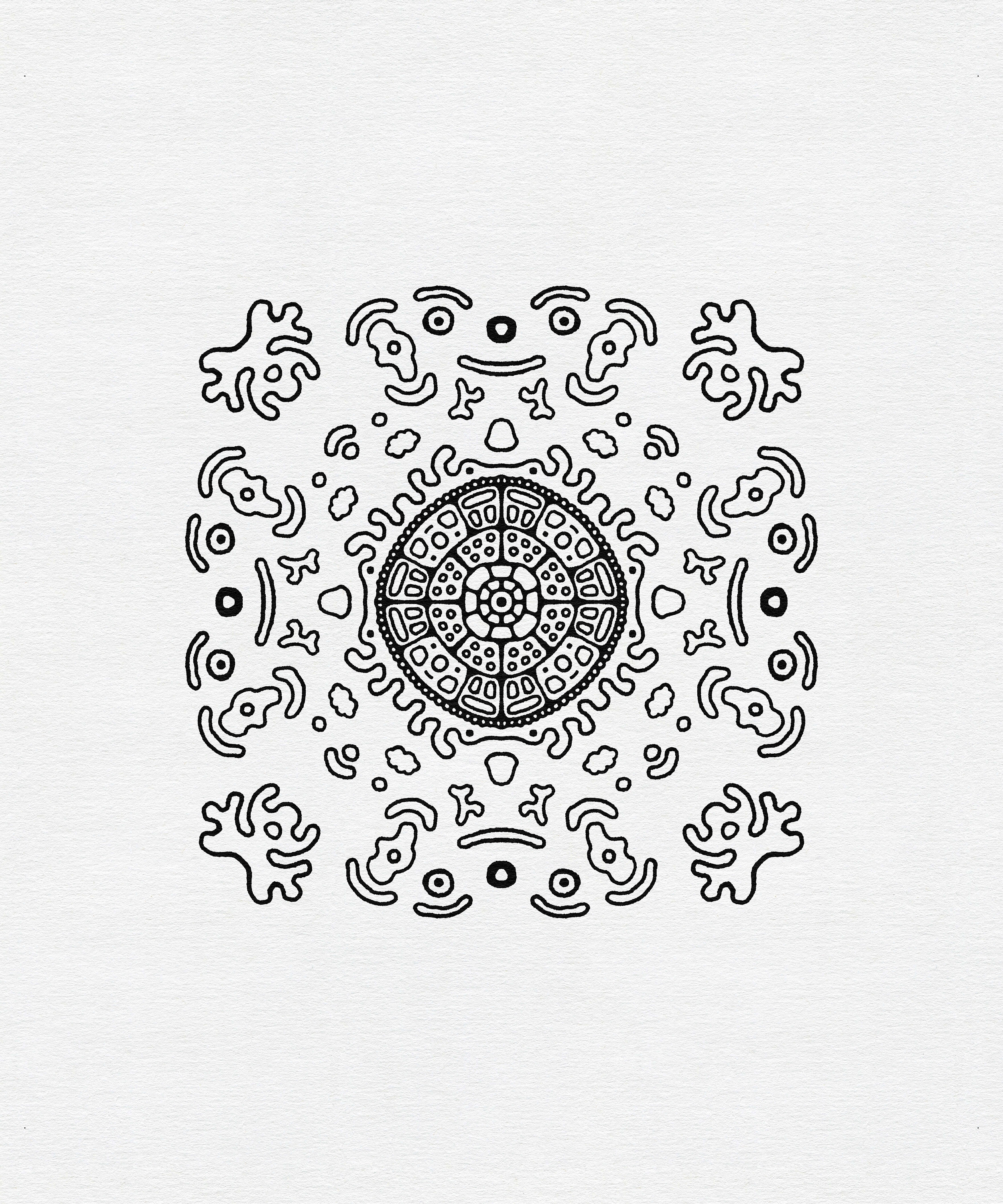 Abstract Printable Coloring Pages Set of 3 Hand Drawn Printable ...