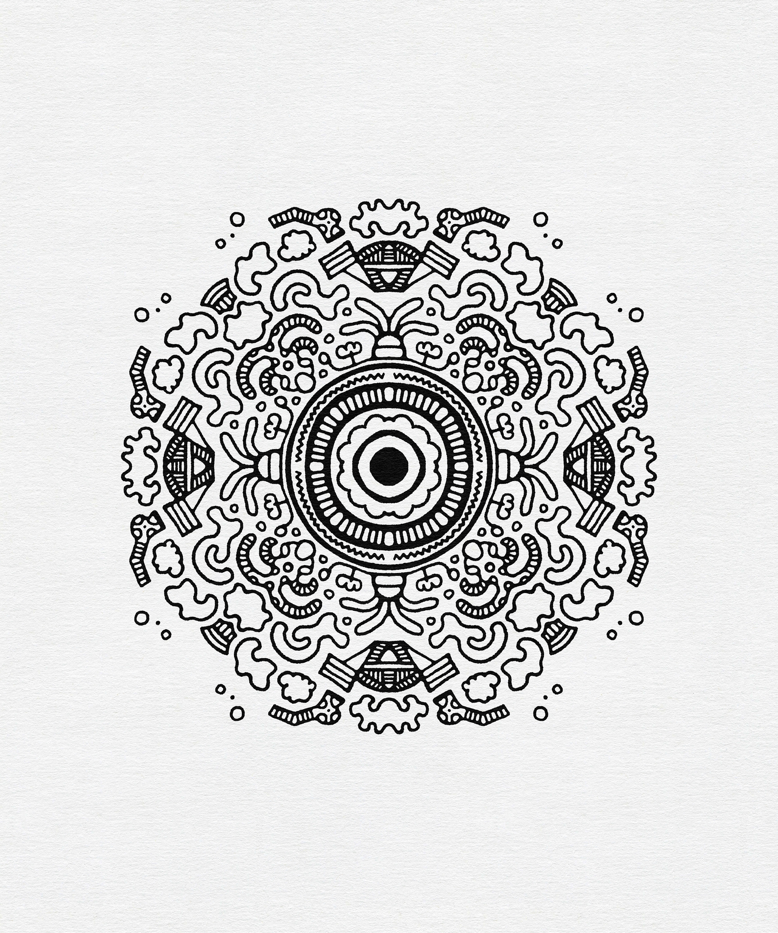 Abstract Printable Coloring Pages | Set of 3 Hand Drawn Printable ...