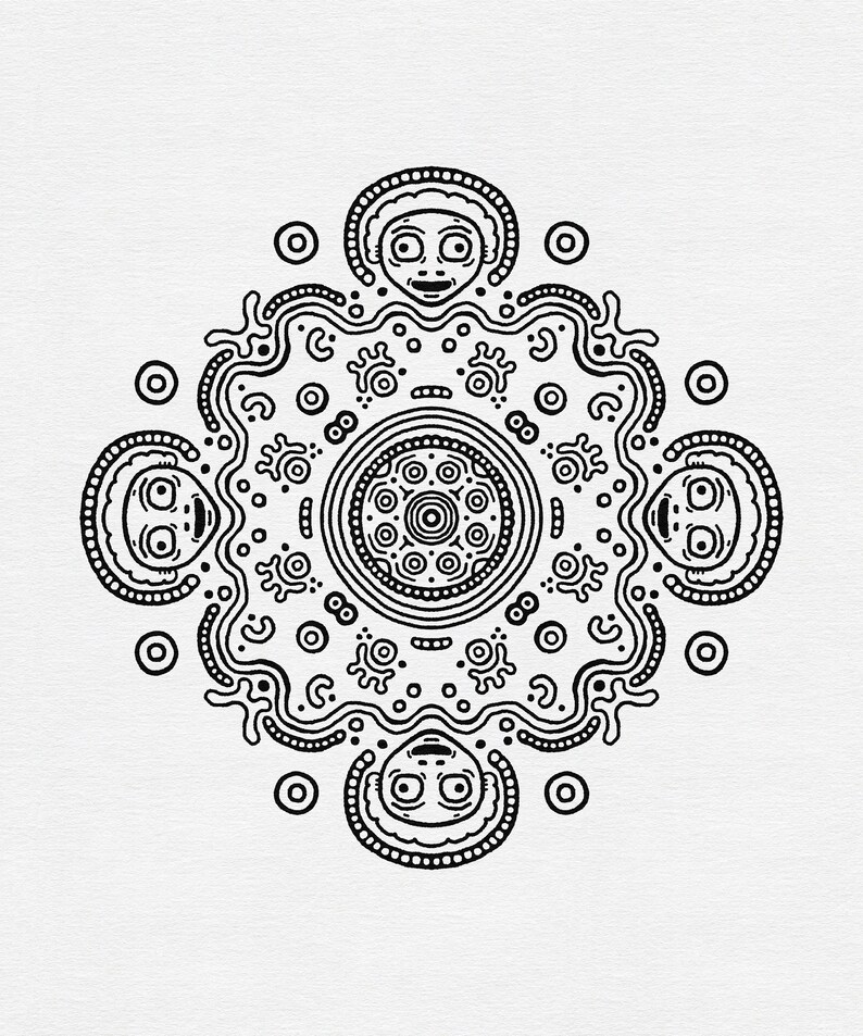 Abstract Printable Coloring Pages | Set of 3 Hand Drawn Printable ...