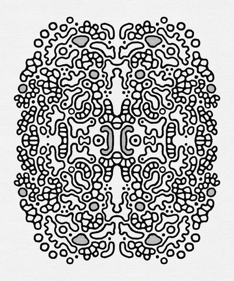 Abstract Printable Coloring Pages Set of 3 Hand Drawn - Etsy