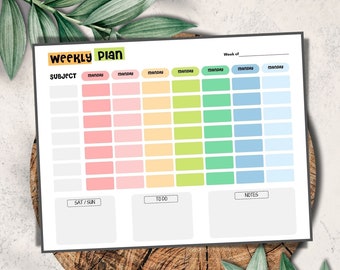 Bearbeitbarer Wochenplan für Zuhause, druckbarer Wochenplan, benutzerdefinierte Vorlage für den Wochenplan für Zuhause, PPT-41
