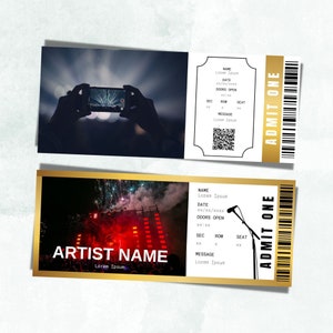 Editable Concert Ticket Template, Editable Concert Ticket, Printable Concert Ticket, Custom Concert Ticket, Printable Event Ticket, PGC-52