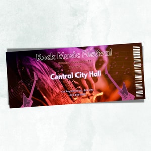 Editable Concert Ticket Template, Editable Concert Ticket, Printable Concert Ticket, Custom Concert Ticket, Printable Event Ticket, PGC-53
