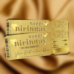 Bearbeitbarer Geburtstags-Geschenkgutschein, druckbare Ballettticket-Vorlage, benutzerdefinierter Geschenkgutschein-Gutschein, DIY-Geburtstagsgutschein, PGC-67