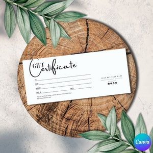 Modern Gift Certificate Template, Printable Gift Coupon, Editable Gift Card, Editable Gift Certificate, Custom Birthday Voucher, PGC-10