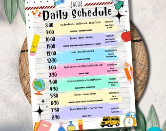 Modello di programma giornaliero modificabile per bambini: pianificatore per l'istruzione parentale (PPT-60)