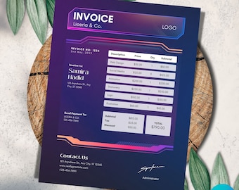 Modern Invoice Template, Order Form, Invoice Form Template, Editable Billing Form, Custom  Business Invoice, Services Invoice, PIT-03