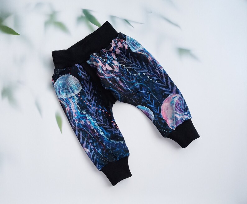 Bio Splitpants /Splithose/Abhaltehose/Schlitzhose/Windelfrei/Windelfreihose Magic Jellyfish