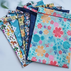 Wetbag 30 x 40 cm/wet bag/ daycare bag/ diaper bag/ swimming bag/ breathable/water-repellent