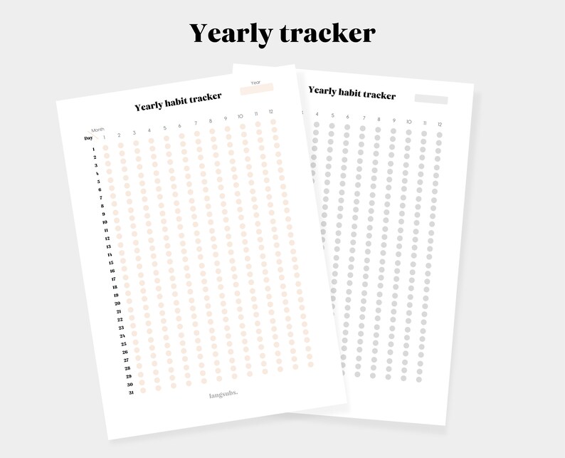 Habit Trackers for Language Learning - Etsy