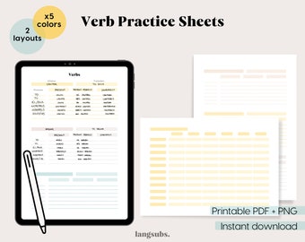 Verb Conjugation Practice Worksheets