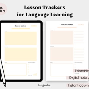 Lesson Trackers for Language Learning