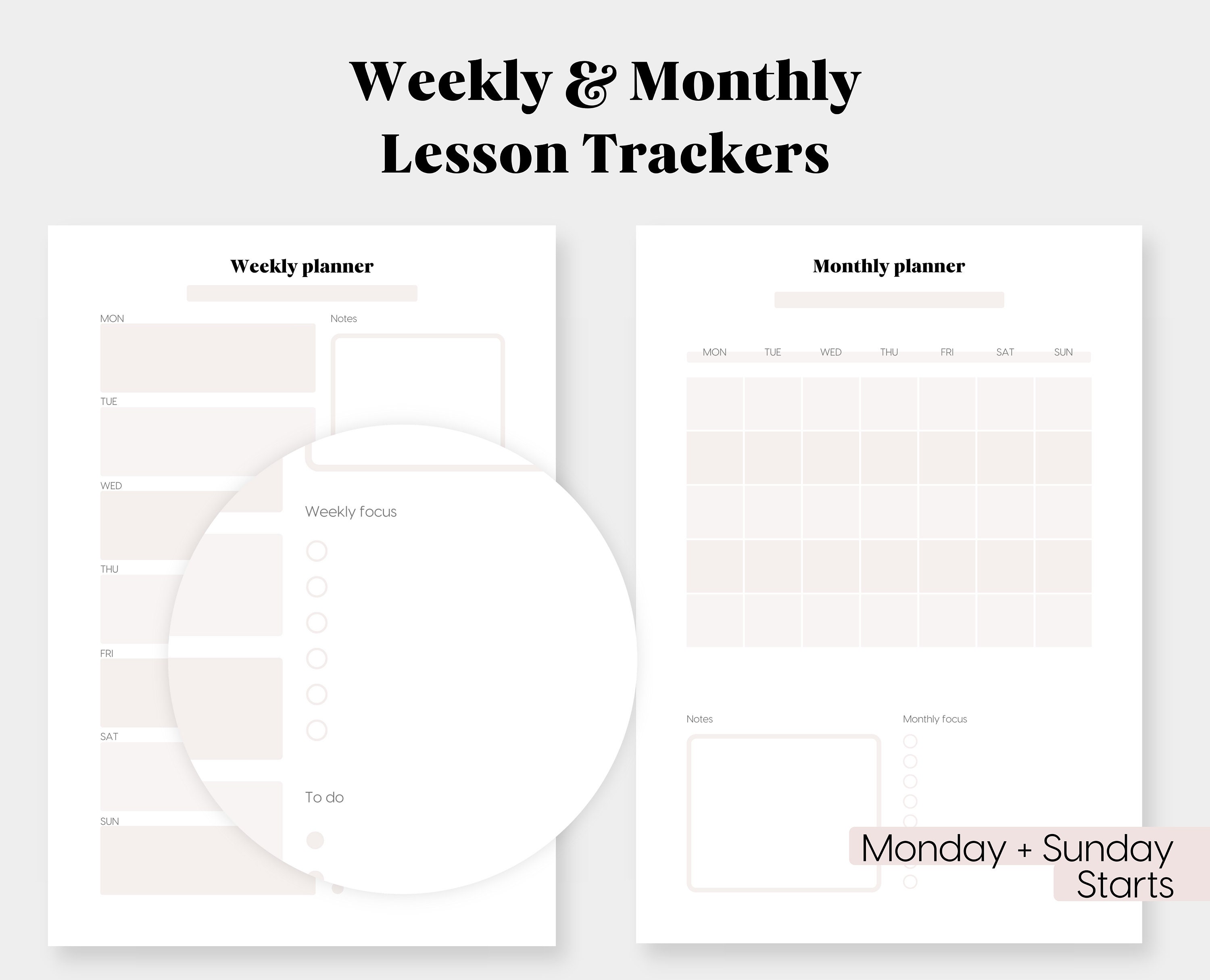 Language Study Planner PDF Printable Notebook Tracker - Etsy