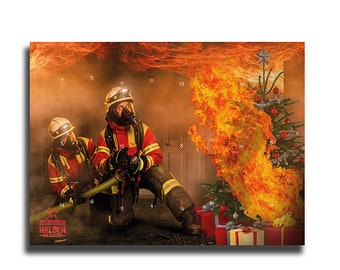 Feuerwehr Schokoladen Adventskalender 2023 Kalender mit 24 Türchen