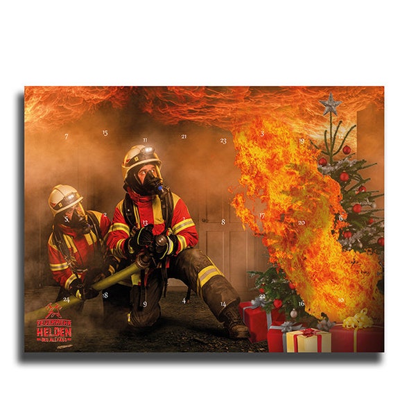 Feuerwehr Schokoladen Adventskalender 2023 Kalender mit 24 Türchen