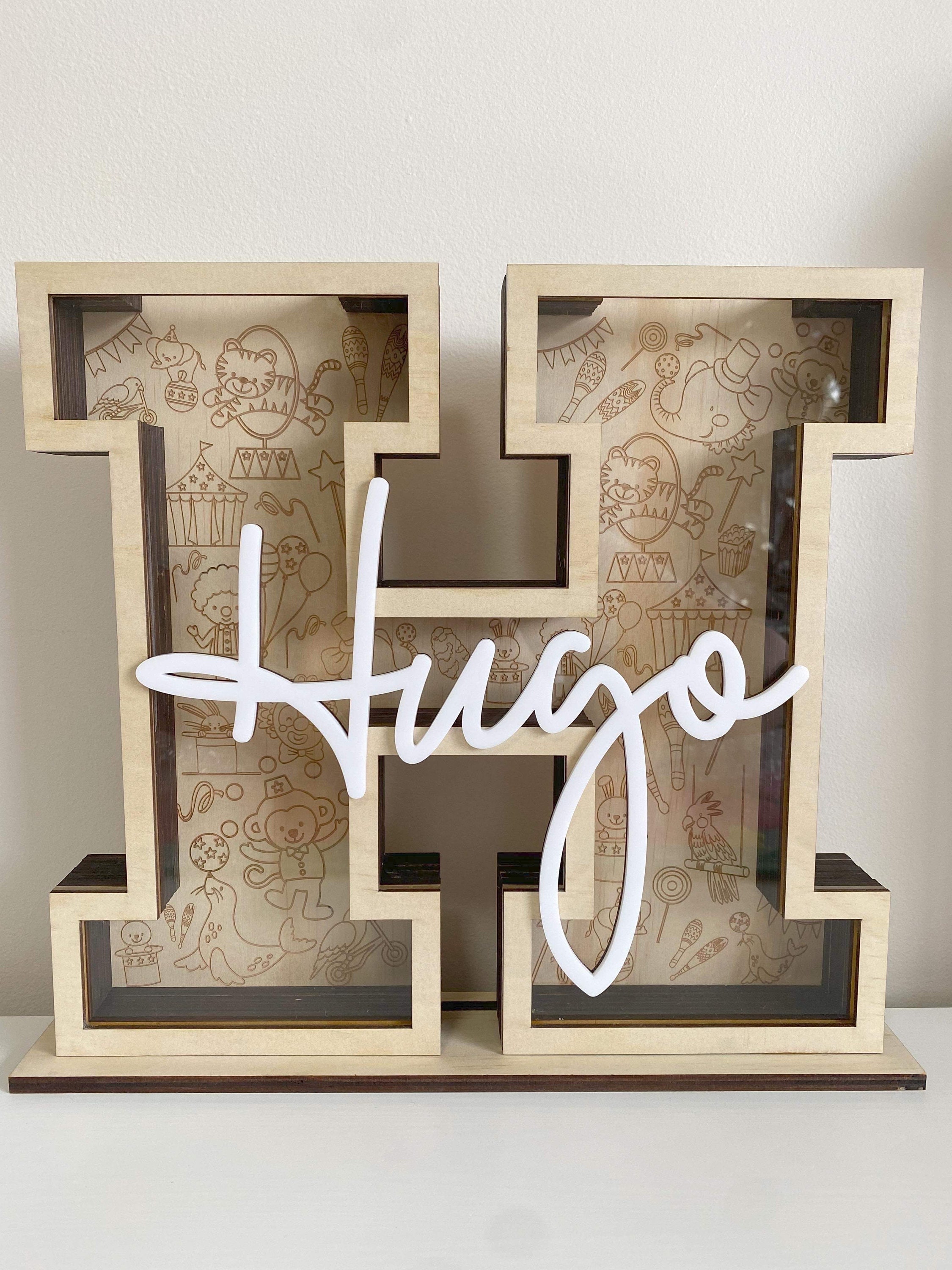 Circus Theme Personalised Money Box Letter Money Box Initial Etsy