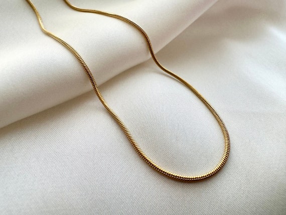 Gold Plated Snake chain necklace, Gift For Her, Women's Gift