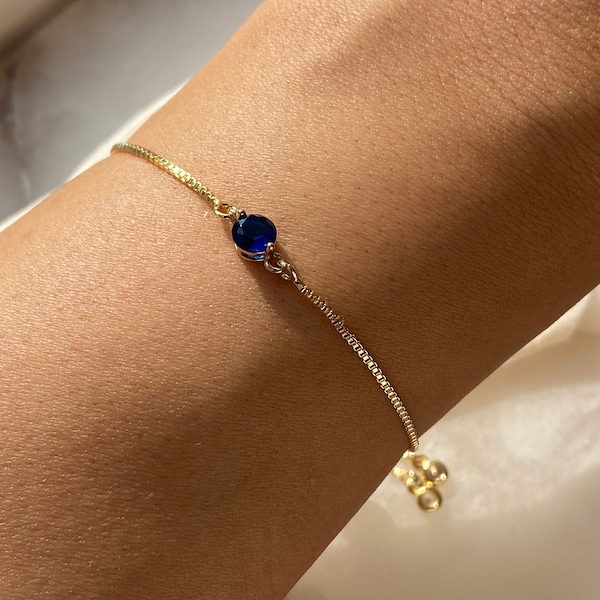 Blue Gold Bracelet Etsy