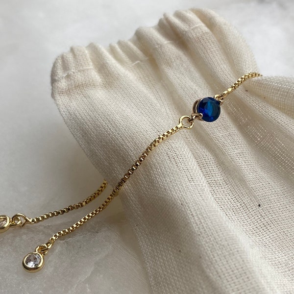Blue Gold Bracelet Etsy