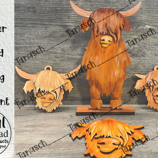 Shudehill Giftware Statuetta Ornamento Mucca Highland (Highland Coo) In Piedi – Bronzo, Resina – 22 Cm - 2