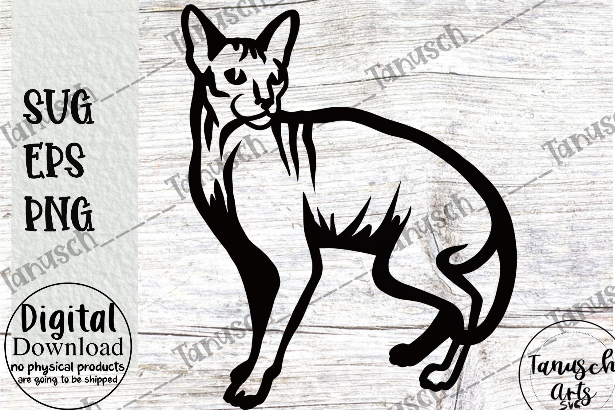 Sphynx Cat SVG Bundle Naked Cat Silhouette Ar Rear Window Sticker Cut ...
