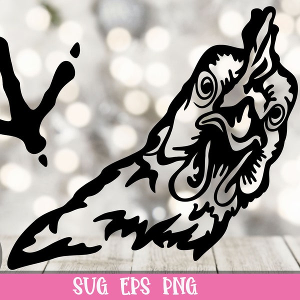 Peeking Chicken Lady Silhouette SVG Gluck it Rooster Claw Farm Animals Cut file for Cricut / Digital Download / Commercial Use included