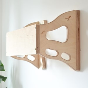 Hangboardhouder - Waveline WOOD-console – monteer hangboard overal, wandmontage toetshouder ondersteunt 120 kg voor veilige training