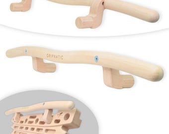 Barra de dominadas extraíble para tabla de suspensión – Madera maciza de haya / Barra de entrenamiento de escalada para Gripnatic FingerPeg 1.0 / Accesorio de tabla de suspensión de madera