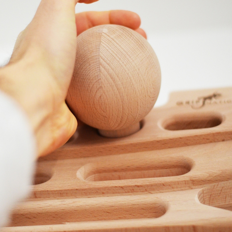 Spherical Holds, Spherical Climbing Grips for FingerPeg 1.0 or Pegboard, Wooden Sphere Bars Φ80 mm, FingerPeg 1.0 Extension Handles image 7