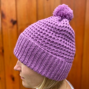 Gorro de invierno - Gorro con pompón - Gorro de punto para mujer