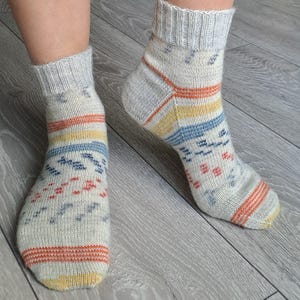 Wool Socks/Women&#39;s/Handmade Socks/ Hand Knitted Socks