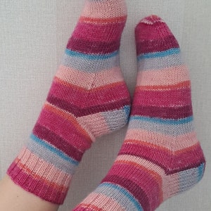 Wool Socks/Women&#39;s/Handmade Socks/ Hand Knitted Socks
