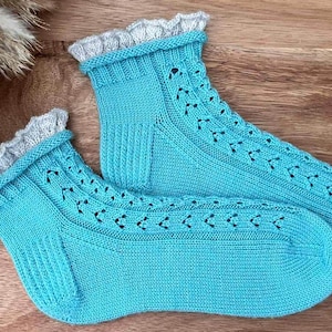 Wool Socks/Women&#39;s/Handmade Socks/ Hand Knitted Socks