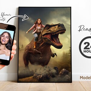 Personalized T-Rex Portrait: Custom Dinosaur Art Gift (Digital Download)