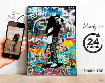 Personalized Graffiti Portrait | Custom Pop Art Banksy Style Artwork from Your Photo | Unique Street Gift (Digital File)