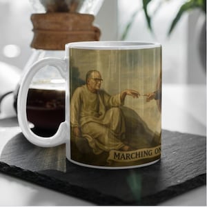 Bielsa & Farke Mug: Leeds United Michelangelo Parody Coffee Mug