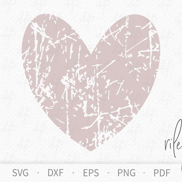 Grunge Heart SVG - Distressed Heart SVG - Weathered Heart svg - Grunge Heart afdrukbare png pdf - Heart Cut File - Cute Onesie Heart svg