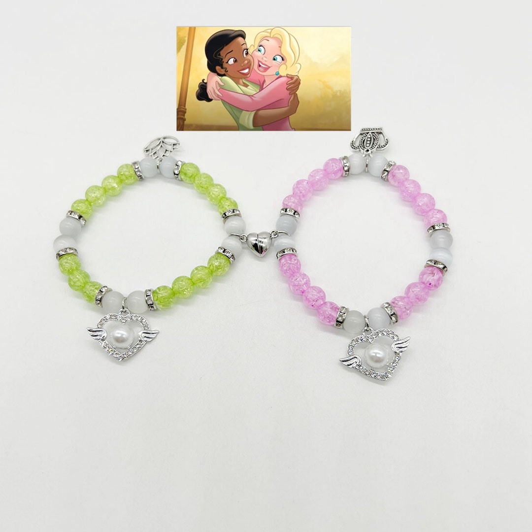 Tiana and Lottie matching bracelets ,Y2k Couple Aesthetics, Unique Gift for Her/Him