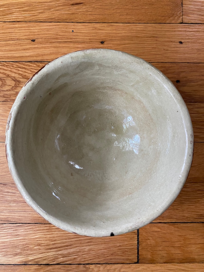 Vintage Hand Painted Pottery Bowl Etsy