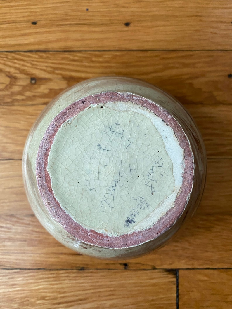 Vintage Hand Painted Pottery Bowl Etsy