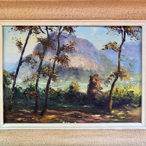 Vintage Original Oil on Canvas Landscape